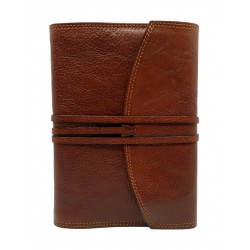 2023 Leather diary with cord Brown