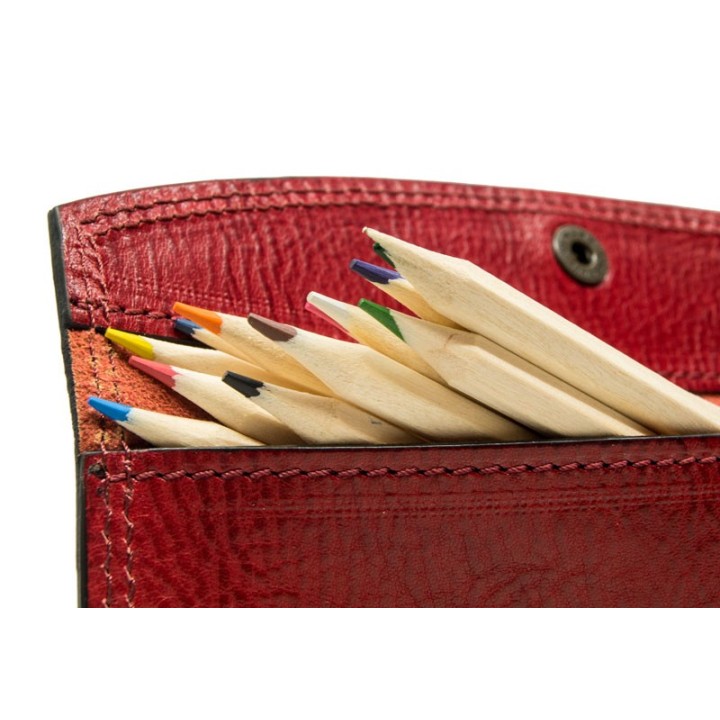 Bleistifthalter, Kugelschreiber mit Clips an Officina della Pelle