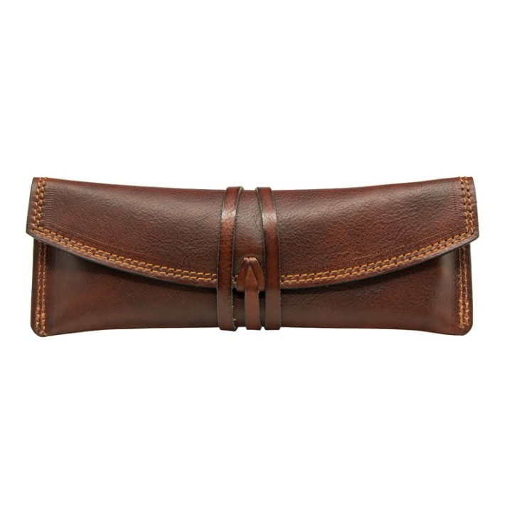 Pencil, Pen, Paintbrush or Makeup Case Brown
