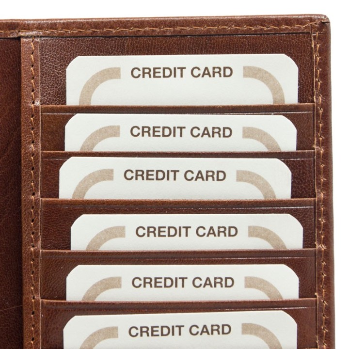 porta carte di credito in vera pelle