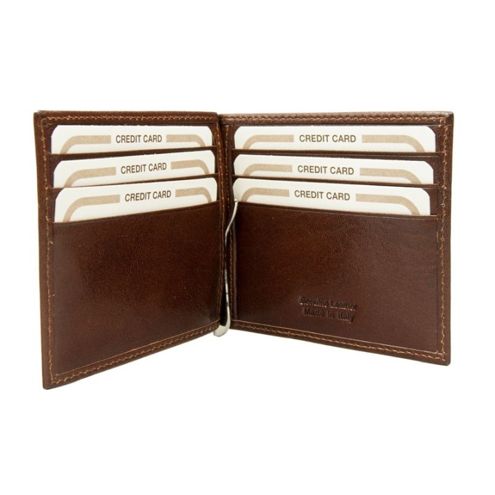 Geldscheinhalter aus echtem Leder am Officina della Pelle