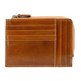 Porta carte di credito con zip su Officina della Pelle