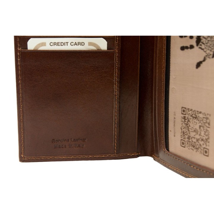 Real Leather Wallet 40/S Brown