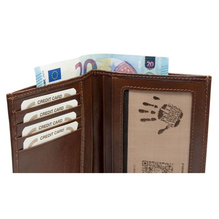 Real Leather Wallet 40/S Brown