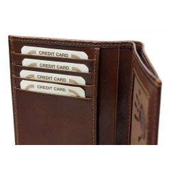 Real Leather Wallet 40/S Brown
