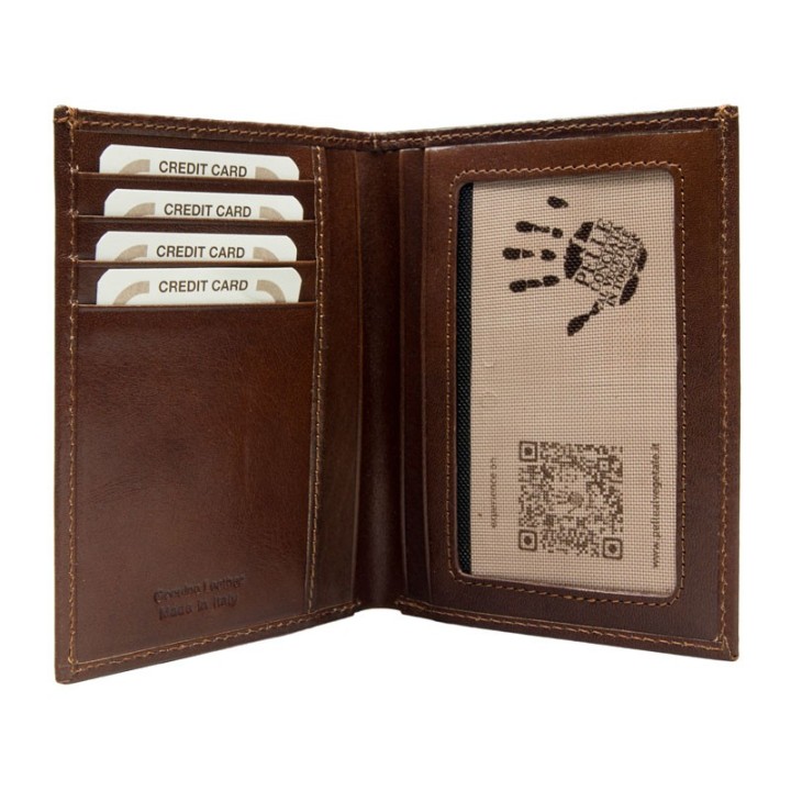 Real Leather Wallet 40/S Brown