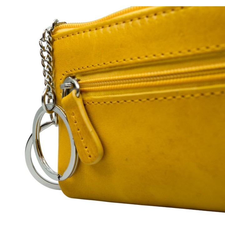 Portachiavi in vera pelle con zip su Officina della Pelle