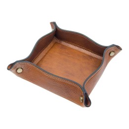 Plateau de valet en cuir sur Officina della Pelle