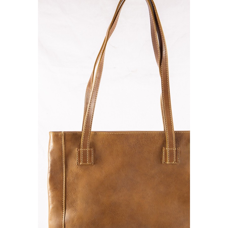 Leather Women bag TORINO buy on Officina della Pelle Color Light Brown
