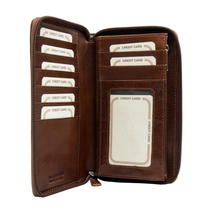 Portefeuille en cuir pour femme sur Officina della Pelle