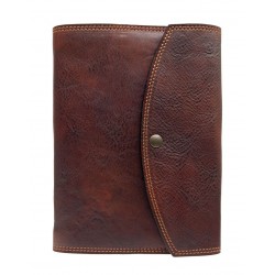 2023 Leather diary with press stud Brown