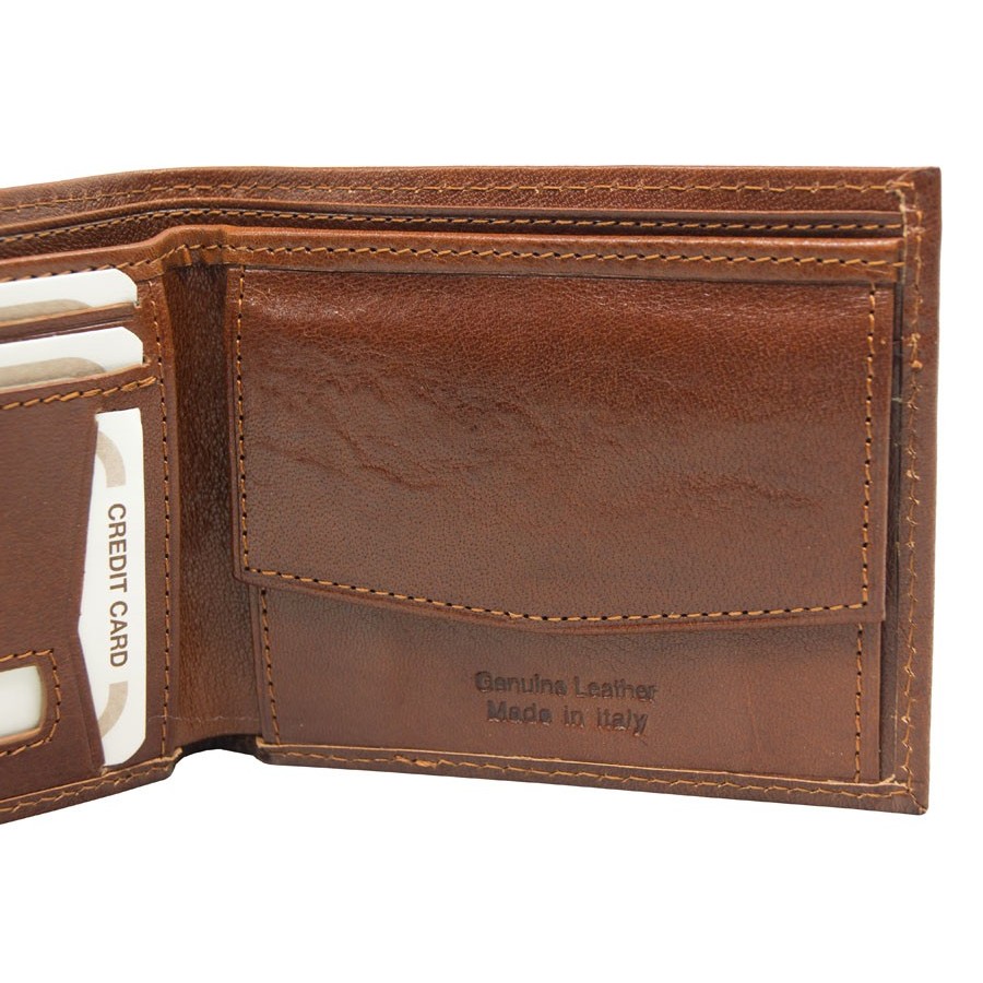 Leather wallet buy on Officina della Pelle Color Cognac