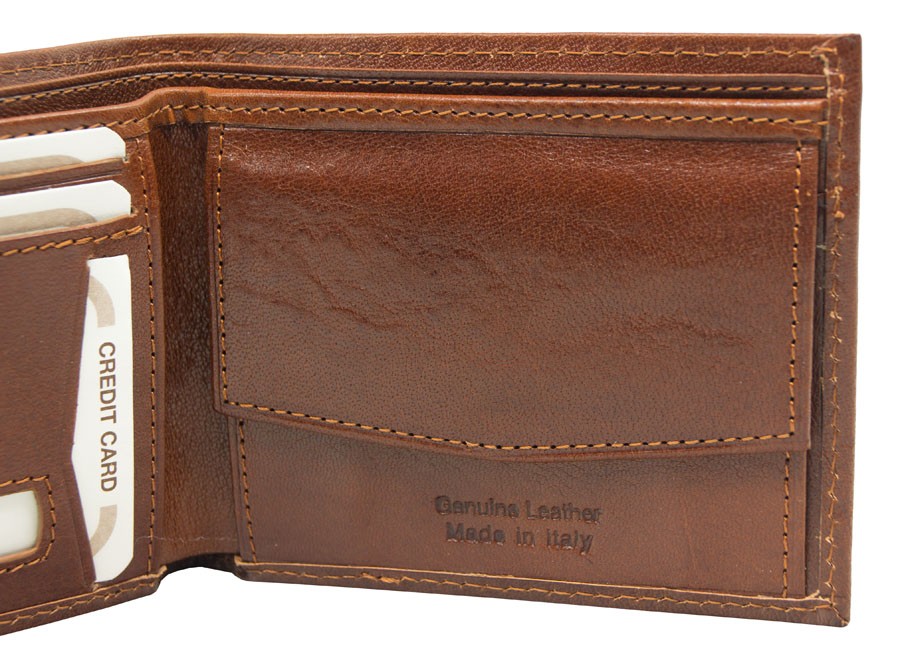 Leather wallet buy on Officina della Pelle Color Cognac