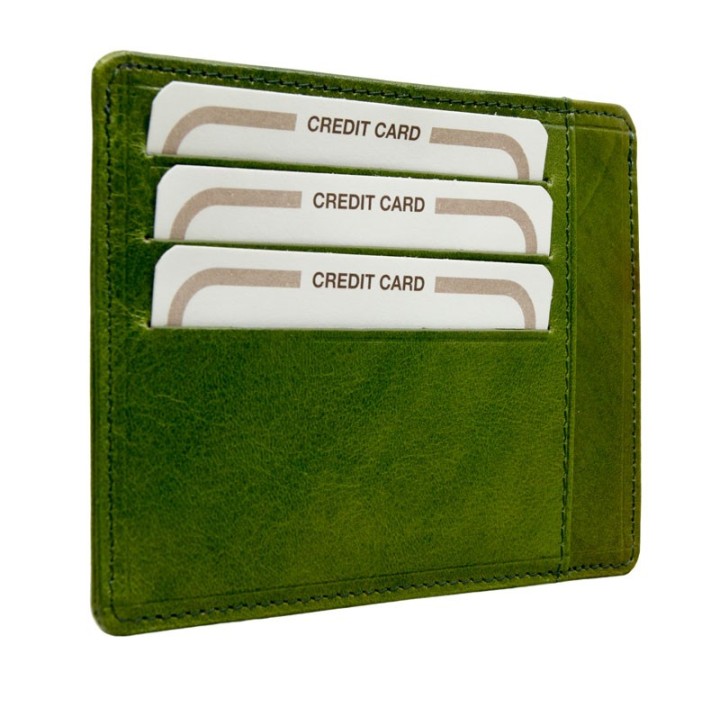 Porta carte di credito in pelle su Officina della Pelle