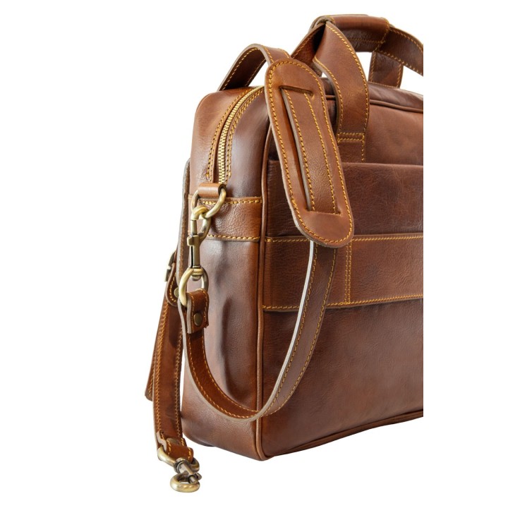 Leather briefcase buy on Officina della Pelle