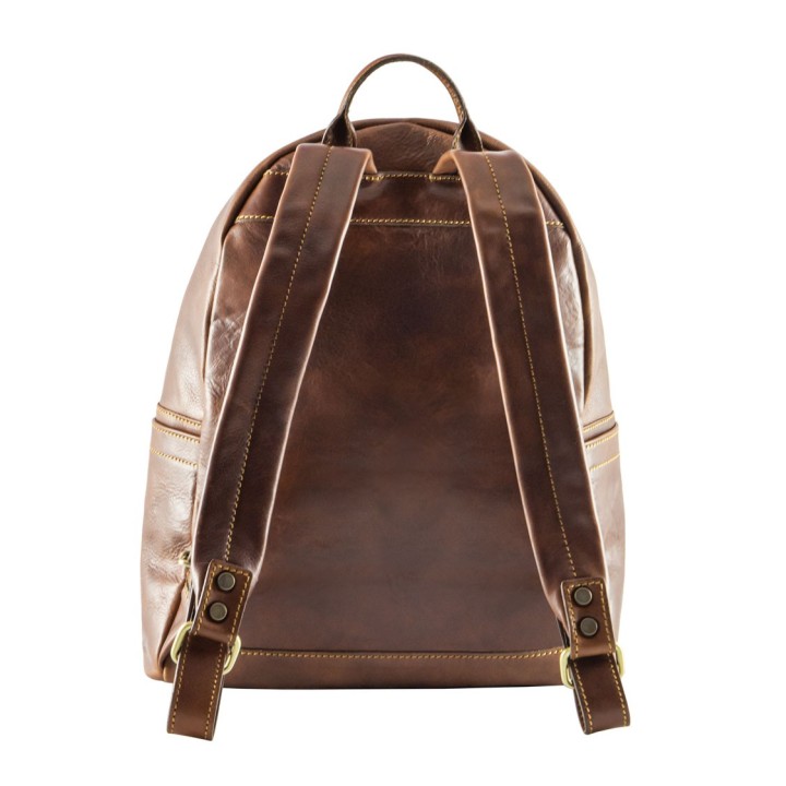 Zaino professionale in pelle marrone