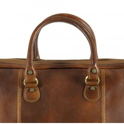 Leather travel bag