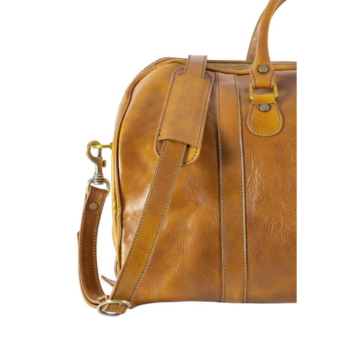 Leather travel bag buy on Officina della Pelle