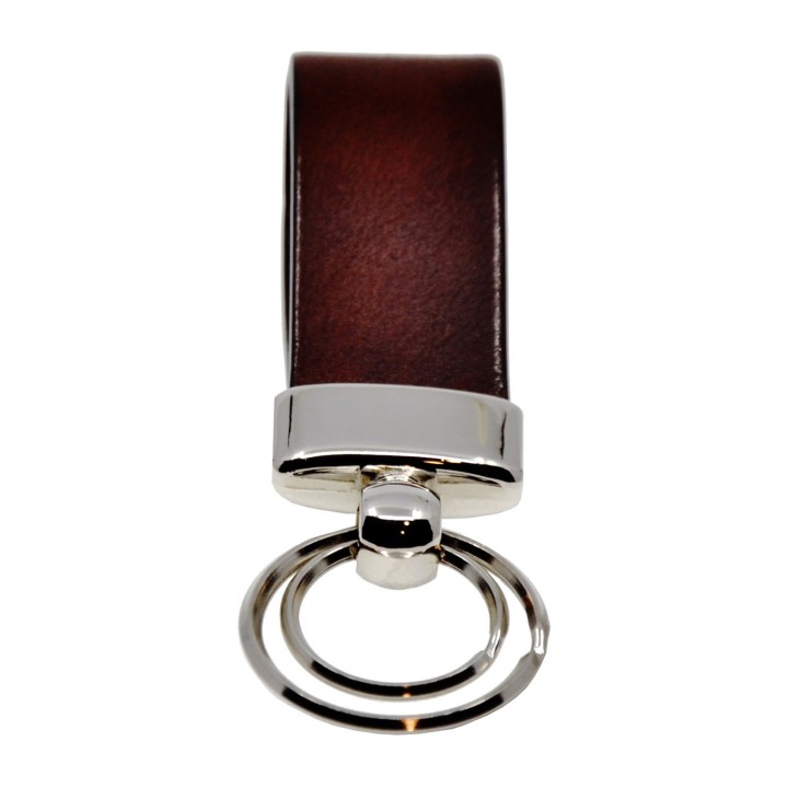 Porte-clés en cuir et métal sur Officina della Pelle