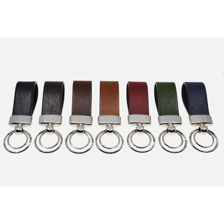 Porte-clés en cuir et métal sur Officina della Pelle