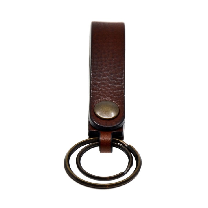 Porte-clés en cuir et métal sur Officina della Pelle
