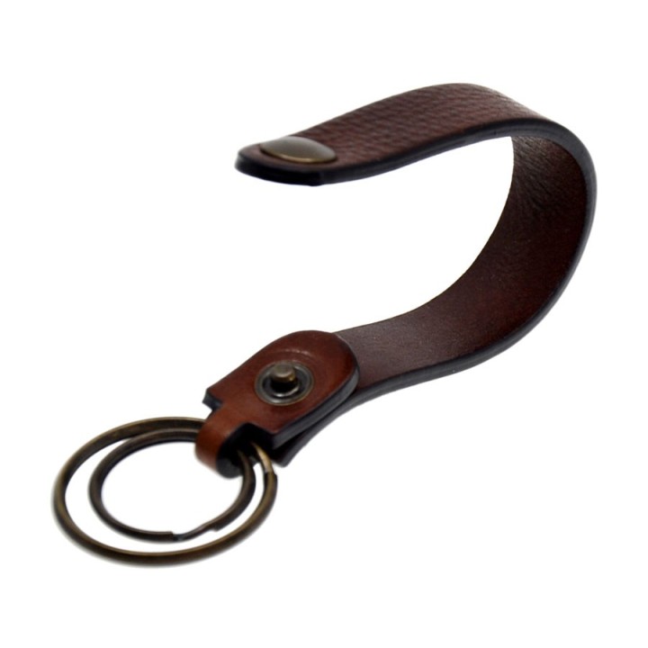Porte-clés en cuir et métal sur Officina della Pelle