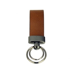 Textured leather keyring