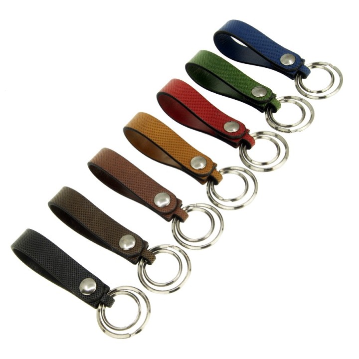 "Sailor" Textured leather keyring