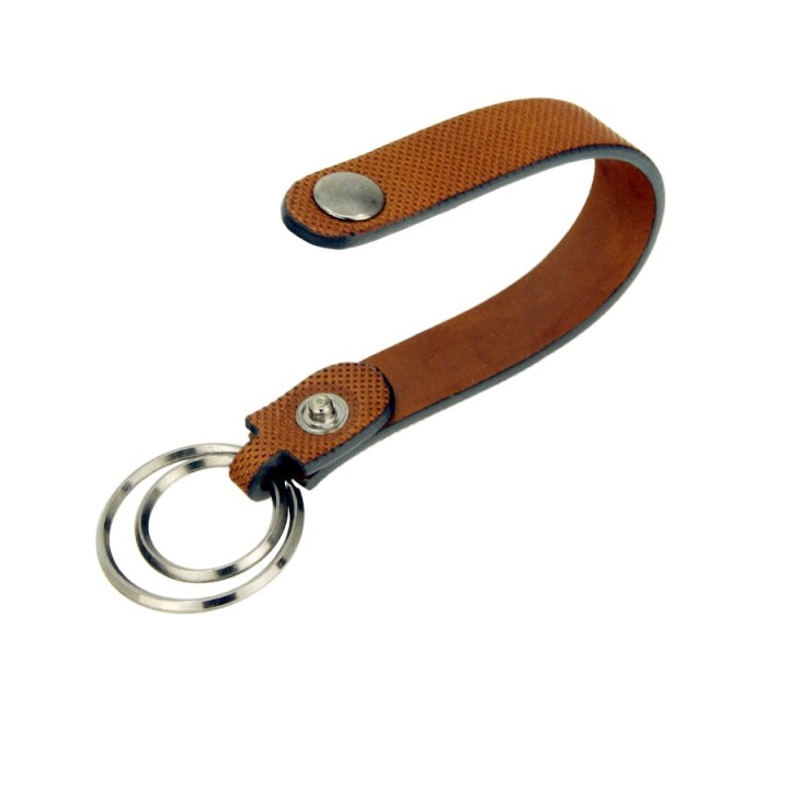 Portachiavi in Pelle Zigrinata "Marinaio" Miele