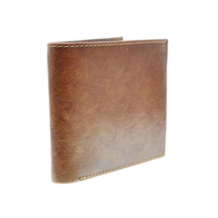 Portafoglio in pelle 756-BT Cognac
