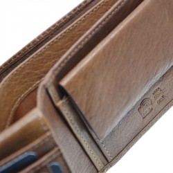 Mens leather wallet 756-BT Cognac