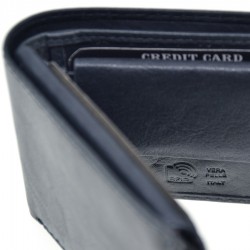 Mens leather wallet 3308-BT blue