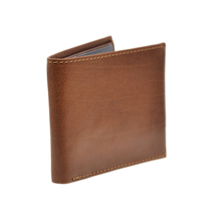 Portafoglio in vera pelle 8990-BT cognac