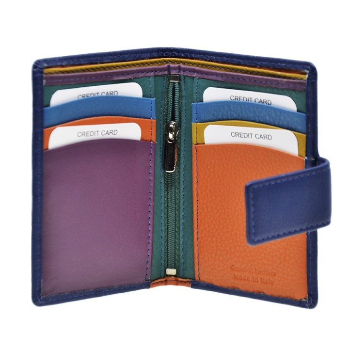 Portafoglio in Pelle 9115-MC blu
