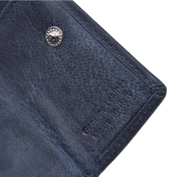 Portafoglio in pelle 34-G blu
