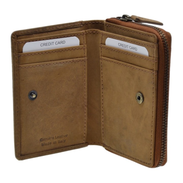 Portafoglio in pelle 540-T marrone