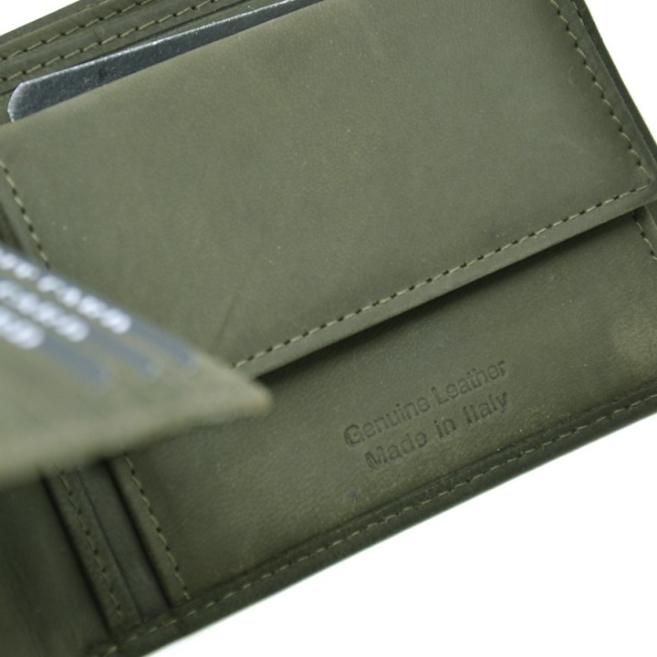 Portafoglio in pelle 756-T verde