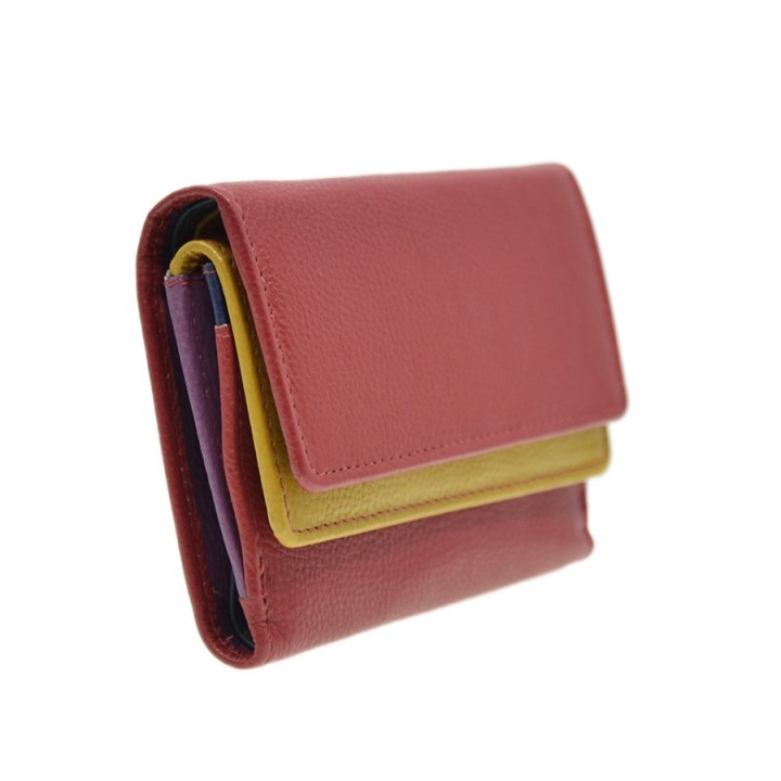 Portafoglio in pelle 768-MC rosso