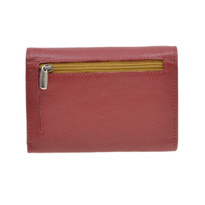 Portafoglio in pelle 768-MC rosso