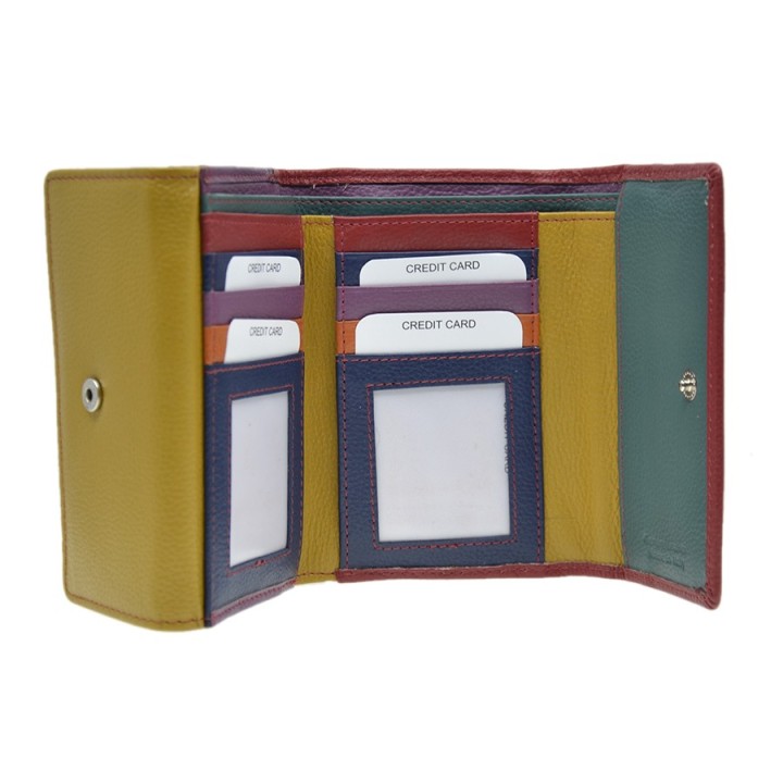 Leather wallet 768-MC red