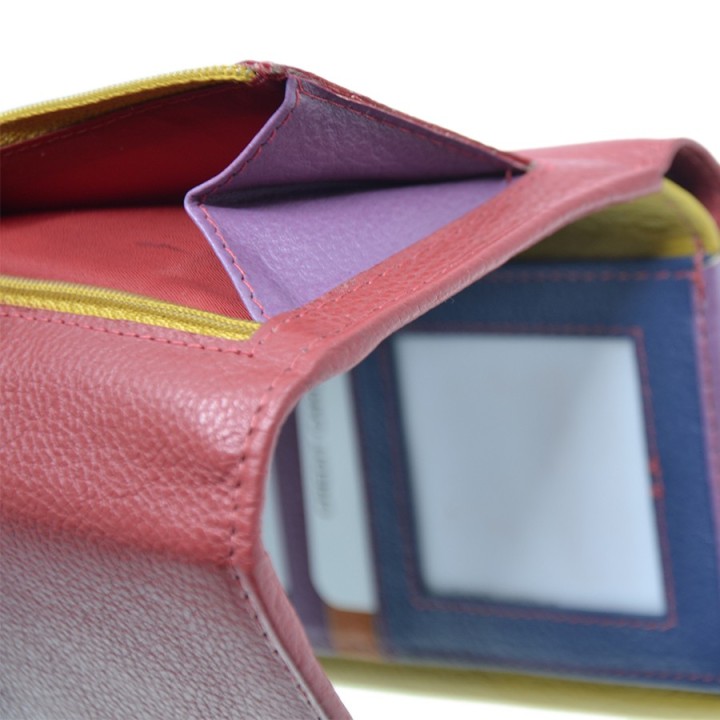 Leather wallet 768-MC red