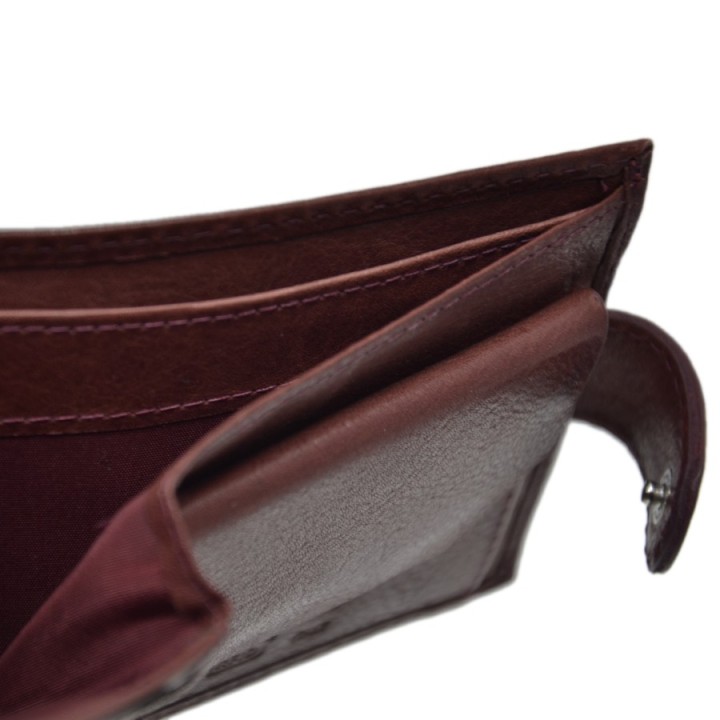Portafoglio in pelle 74/D-BT bordeaux