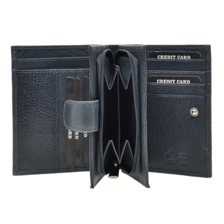 Portafoglio in pelle 078-BT blu