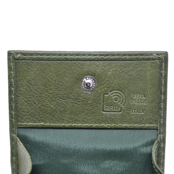 Portamonete in pelle 12029-BT verde