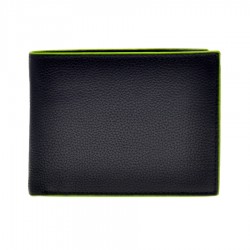 Leather wallet 6201-N black/green