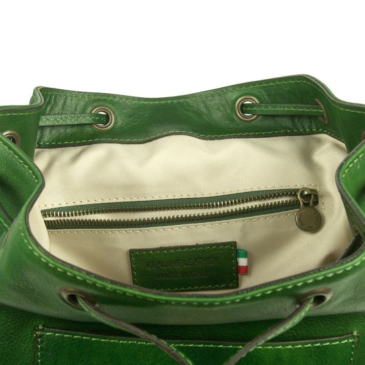 Zaino in pelle Vienna verde