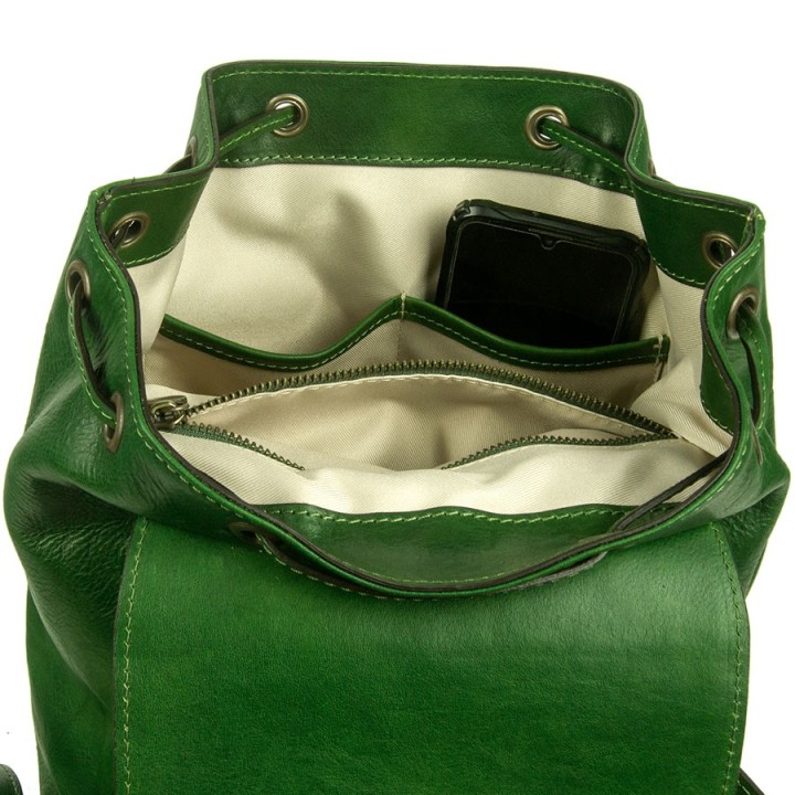 Zaino in pelle Vienna verde