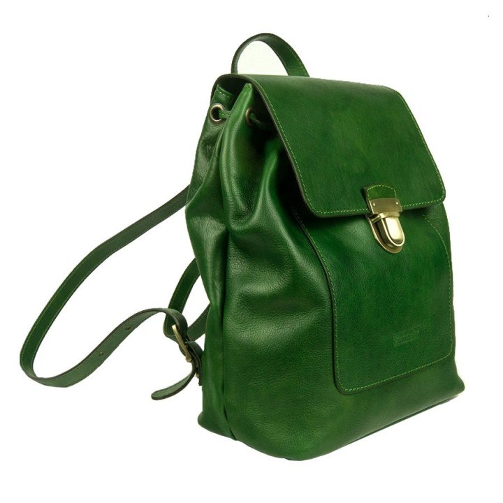 Zaino in pelle Vienna verde