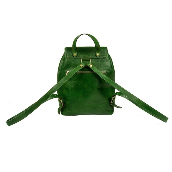 Zaino in pelle Vienna verde