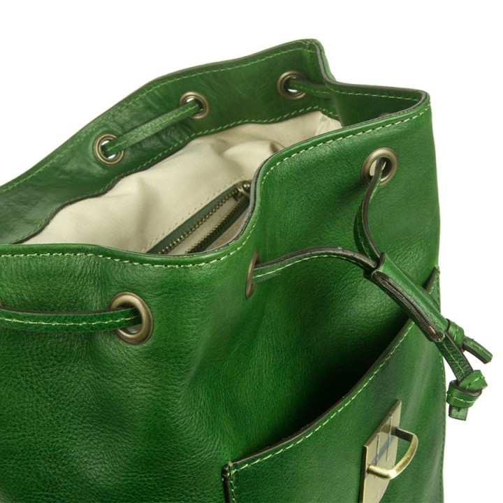 Zaino in pelle Vienna verde